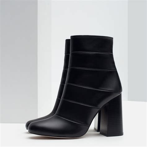 zara heeled ankle boots